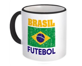 Brazil : Gift Mug Distressed Flag Soccer Futebol Team Brazilian Country - £12.70 GBP