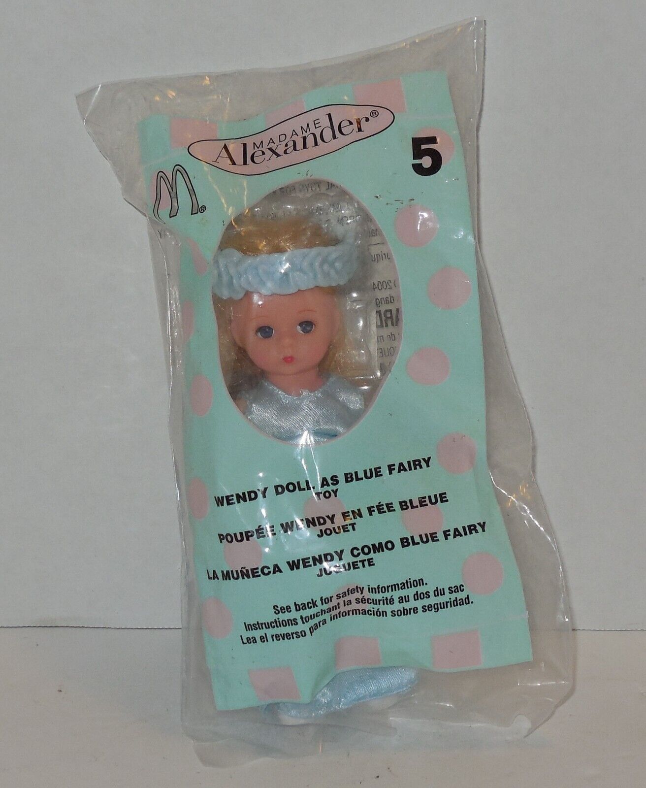 Primary image for 2004 McDonald's Happy Meal Toy Madame Alexander #5 Wendy Doll As Blue Fairy MIP