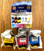 Genuine Brother LC 41 CL Ink Cartridges  (Magenta,Cyan,Yellow)  3 Pack EXP 2016 - £10.34 GBP