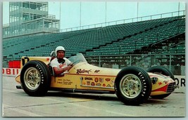 Jimmy Bryan Indy 500 Race Car Driver Indianapolis IN UNP Chrome Postcard J12 - £9.44 GBP
