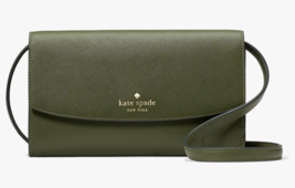 Kate Spade Dana Small Flap Crossbody Bag Army Green Saffiano KE623 NWT $249 MSRP - £58.39 GBP