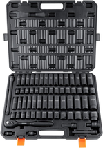 1/2&quot; Drive Impact Socket Set, 65 Piece SAE 3/8&quot; to 1-1/4&quot; and Metric 10-24Mm, 6  - £118.65 GBP