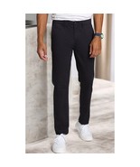 Jachs New York Mens Bowie Slim Fit Stretch Dark Navy Chino Mid Rise Pant... - $85.97