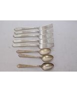 1847 Rogers Bros Ancestral Dinner Forks and Teaspoons Silverplate Lot of 8 - €10,16 EUR