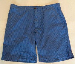 Cremieux Size 40 CASSIS S45HX265 Blue New Mens Seersucker Flat Front Shorts - £55.32 GBP