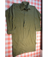 OD GREEN MILITARY SLEEP SHIRT 100% COTTON MID SLEEVE MADE IN GERMANY 45/... - $483.42 MXN