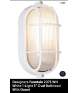 Designers Fountain 2071-WH White 1-Light 5&quot; x 8 1/2&quot; Oval Bulkhead With ... - $656.30 MXN