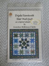 New McKinsey-Clarke Triple Sawtooth Star Wall Quilt Pattern - Approx. 20&quot; Sq. - £5.27 GBP