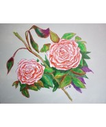 Mixed Media Original Floral Impression 16 x 20 Canvas - £117.67 GBP