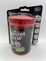 Yahtzee to Go Game Hasbro Dice Board Travel Game Cup Storage Shake Score￼ - £5.58 GBP