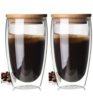 Double Wall Glass Mug 15oz Set of 2 - £15.47 GBP