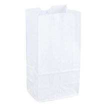 2Lb White Kraft Paper Bags- Pack of 100Ct - $13.36