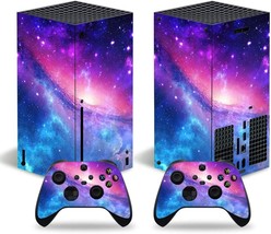 Xbox Series X Console And Two Galaxy Controllers Protective Skin Sticker... - $44.93