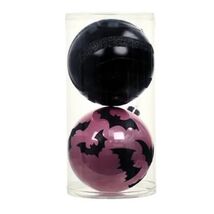 Ashland Black &amp; Pink Plastic Ball Ornament Set Halloween Home Decor 6" - $16.82