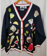 HSN Handknits Storybook Knits Cardigan Sweater Womens 2X Cheers Colorful - $761.42 MXN