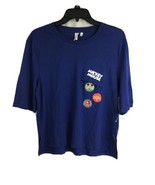 Mickey Mouse Womens Shirt XL Upside Down Pocket Royal Blue Ultra Soft Re... - $17.16 CAD