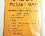 NOS Sealed 1950s Cram&#39;s Modern Series Pocket Map Yugoslavia Rumania Bulg... - $14.22