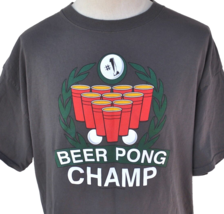 Beer Pong Champ Crest XXL T-shirt sz 2XL Mens Brooklyn Factory 2007 Drun... - £14.32 GBP