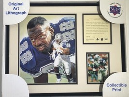 1995 Emmitt Smith Dallas Cowboys Framed Lithograph Art Print Photo NFL P... - £19.53 GBP