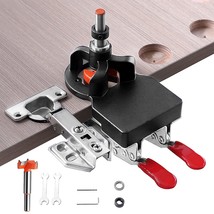 Concealed Positioning Hinge Hole Punch, 35Mm Door Hinge Jig With 2 Retai... - $44.99