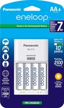 Panasonic Eneloop Individual Cell Battery Charger Pack w/ (4) AA Batteries - £22.21 GBP