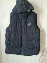 Soulcal CHooded Gilet Mens Size XL Black Quilted Puffer Jacket Express Shipping - £23.57 GBP