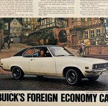 1970 Buick Opel 1900 Sport Coupe Alpine White Advertisement Automobilia ... - $42.37 CAD