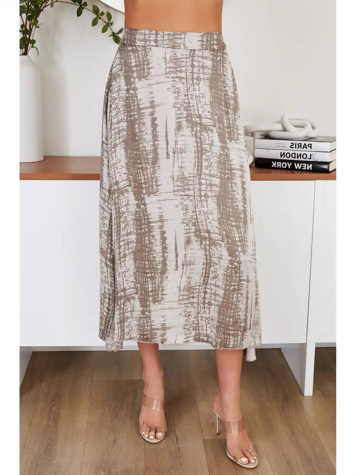 Milio Milano Women&#39;s Static Print Midi Skirt Size M - $64.35
