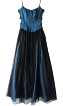 Evening Dress Gown By Roberta Full Length Tulle Bodice Spaghetti Strap Size 3/4 - £95.40 GBP