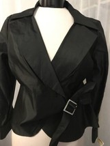 Talbots Women&#39;s Top Petites Pure Silk Tie Down Black Blouse Top Size 8P NWT  - £39.51 GBP