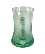 Albi Glass Pitcher 7” Spain Green Recycled Round Handle Eco Vintage - £35.91 GBP
