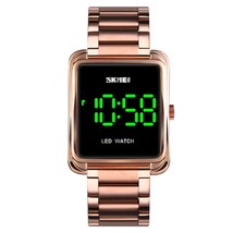 SKMEI LED Digital Watch Men Stainless Steel Waterproof Fashion Wristwatches Male - £38.58 GBP