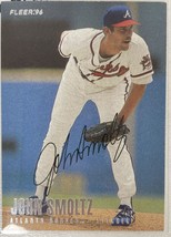 John Smoltz Signed Autographed 1996 Fleer Baseball Card - Atlanta Braves - £20.93 GBP