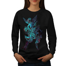 Wellcoda Skeleton Angel Rock Womens Sweatshirt, Devil Casual Pullover Jumper - £23.02 GBP+