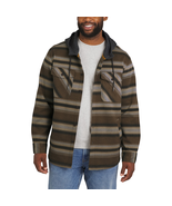 Quiksilver Men&#39;S Hooded Shirt Jacket Flannel Shirt Front Button Closure ... - $49.05 CAD