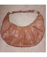 Eric Javits Crescent Purse Shoulder Bag Pocketbook Tan Designer New York - $37.80