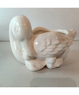 Vintage Weiss 1984 AVON Ceramic White Swan  Goose Duck With Babies Plant... - £12.15 GBP