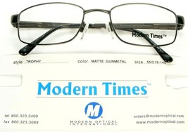 New Modern Times Trophy Matte Gunmetal Eyeglasses Glasses Frame 55-19-145mm - $20.79