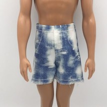 Barbie KEN Doll Fashionista Denim Jean Shorts Distressed Frayed Hem Jort... - £10.23 GBP