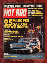 Rare HOT ROD Car Magazine January 1974 Project Chevy II Street V-8 - $21.60