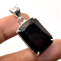 Black Spinel Gemstone Handmade Fashion Ethnic Pendant Jewelry 1.80" SA 6699 - £4.13 GBP