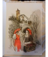 Swiss Natives Lithograph Print by René Villiger Signed, Numbered 20/600  - £79.83 GBP