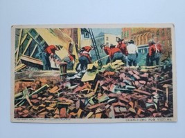 Searching For Victims Chicago 1906 Disaster Card Earthquake Antique Post... - $6.78