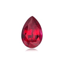 Synthetic Pear-Shaped Swiss Rough Corundum Ruby from 5x3MM-16x12MM - £7.43 GBP