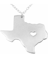 Texas Charm Necklace Stainless Steel Western Charm State Pendant I Love ... - $23.98