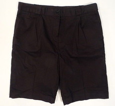 Lacoste Black Pleated Front Stretch Bermuda Shorts Women&#39;s NWT $130 - £95.94 GBP