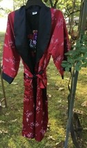 Rose Robe Kimono Size XL Just For You Red  Made In Thailand Dragon Unisex - $22.91
