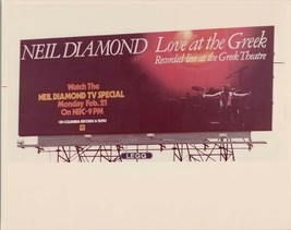 Neil Diamond Love at the Greek 1977 billboard 8x10 inch photo Greek Theatre TV - £11.79 GBP