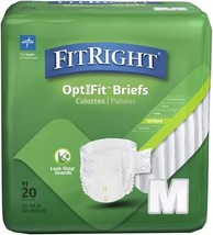 FitRight EXTRA  Adult Diapers, Disposable Incontinence Briefs with Tabs, M 80CT - $45.82