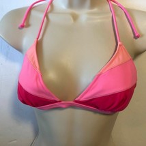 Victoria Secrets PINK Swimsuit Top Removable Pads Three Tone Pink Sz S - £9.14 GBP